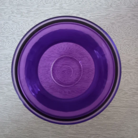 Contemporary Vibrant Violet Purple Glass Floral Vase 8" - Picture 2 of 3